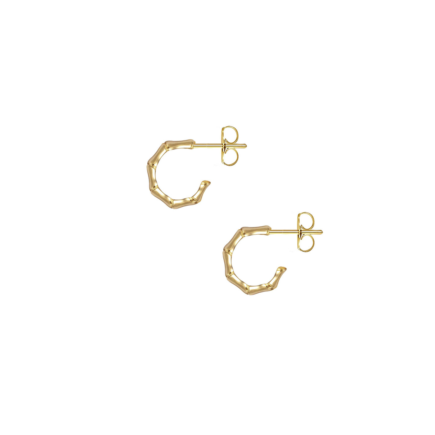 Grace Gold Bamboo Hoop Earrings