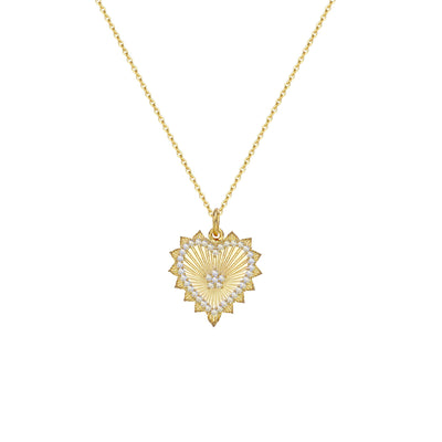 Sweet Heart Pave Necklace
