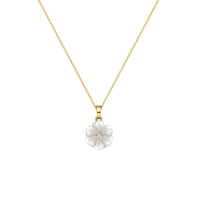 Mother of Pearl Flower Necklace