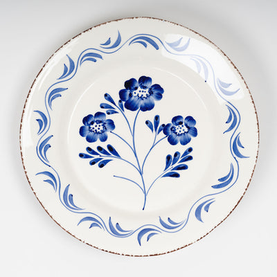 Blue Flowers Portuguese Talavera Plate