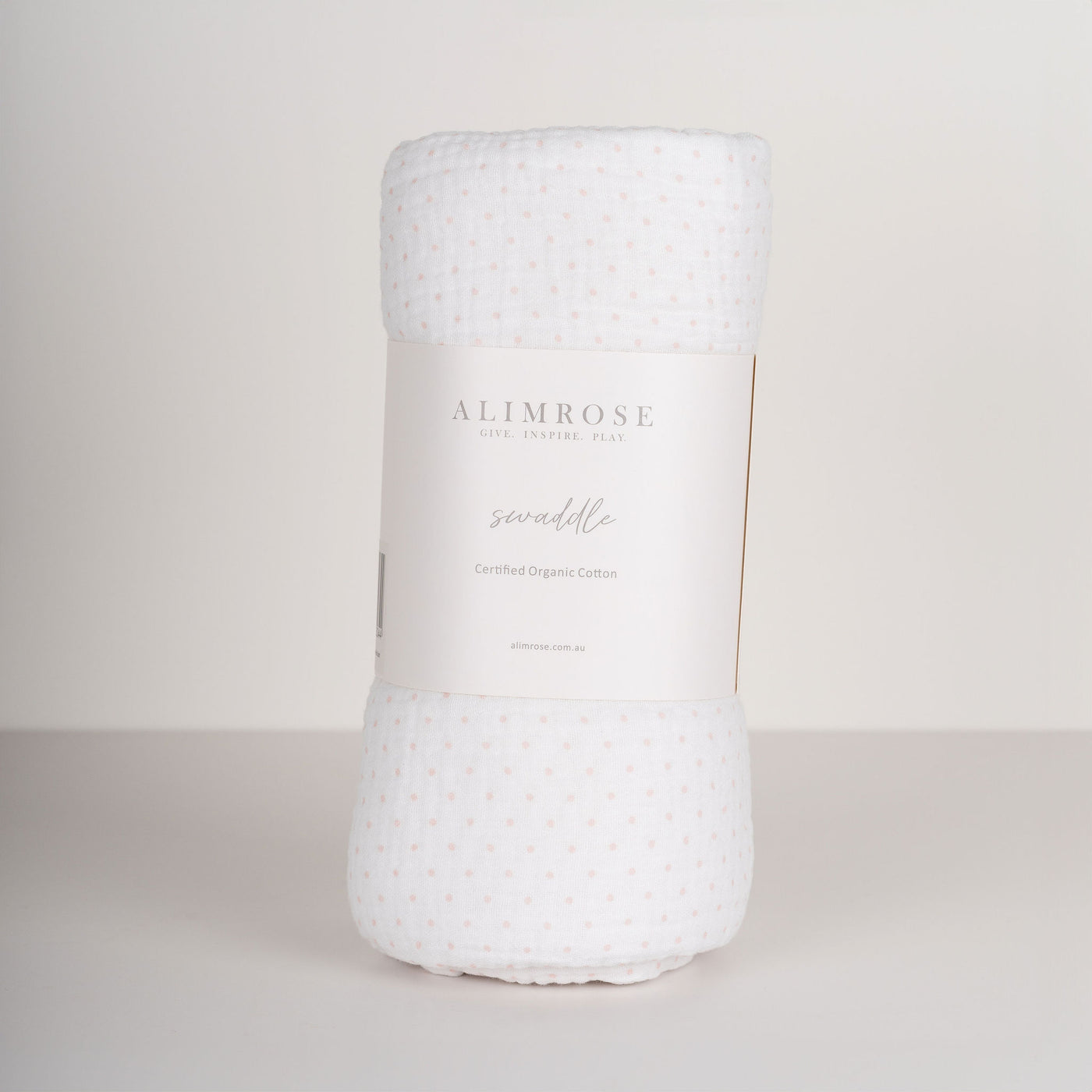 Alimrose Blue and White Muslin Swaddle Blanket