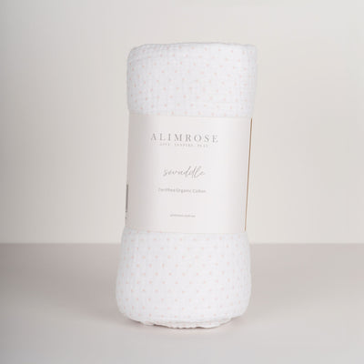 Alimrose Blue and White Muslin Swaddle Blanket