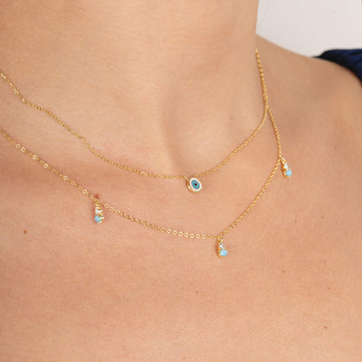 Opal Triple Drop Necklace