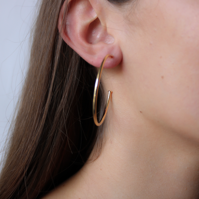 thin water resistant gold hoop earrings