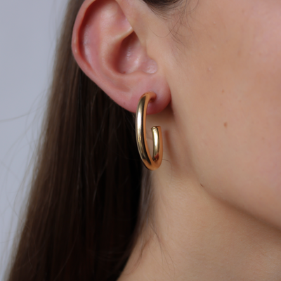 Lee Oval Hoop Earrings