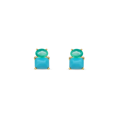 Serena Turquoise and Aqua Green Earrings