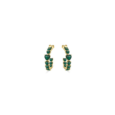 Cassie Emerald Hoop Earrings