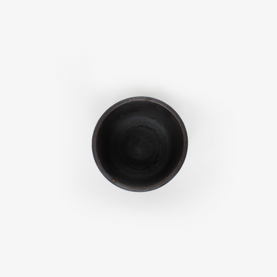 black terra cotta bowl