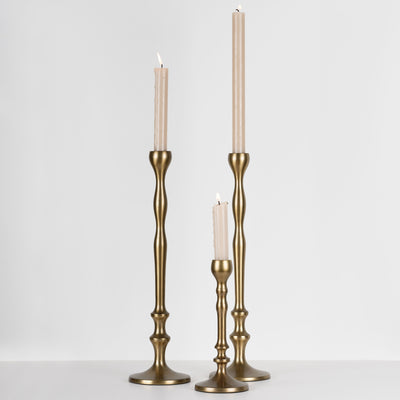 Aged Brass Candle Holders